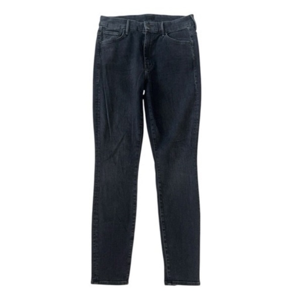 MOTHER The High Waisted Looker Embroidered‎ Washed Black Blackbird Jeans 27 - Picture 3 of 10